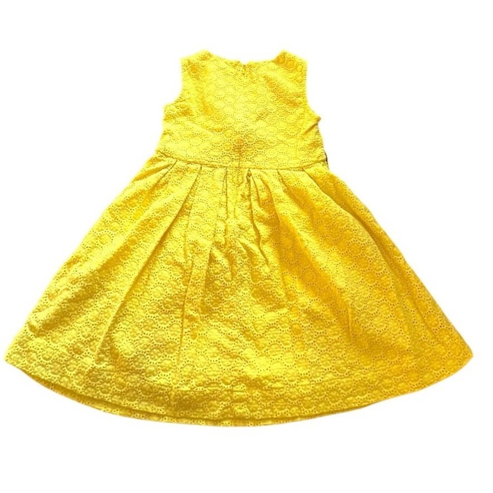 Boden dress Girls Midi‎ Bright Yellow Lace Dress Size 5 To 6 Years CottageCore